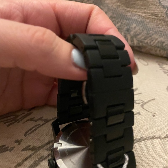 Unisex Swiss Bold Large Black Polymer Bracelet Watch 42mm 3600047 - Picture 7 of 8